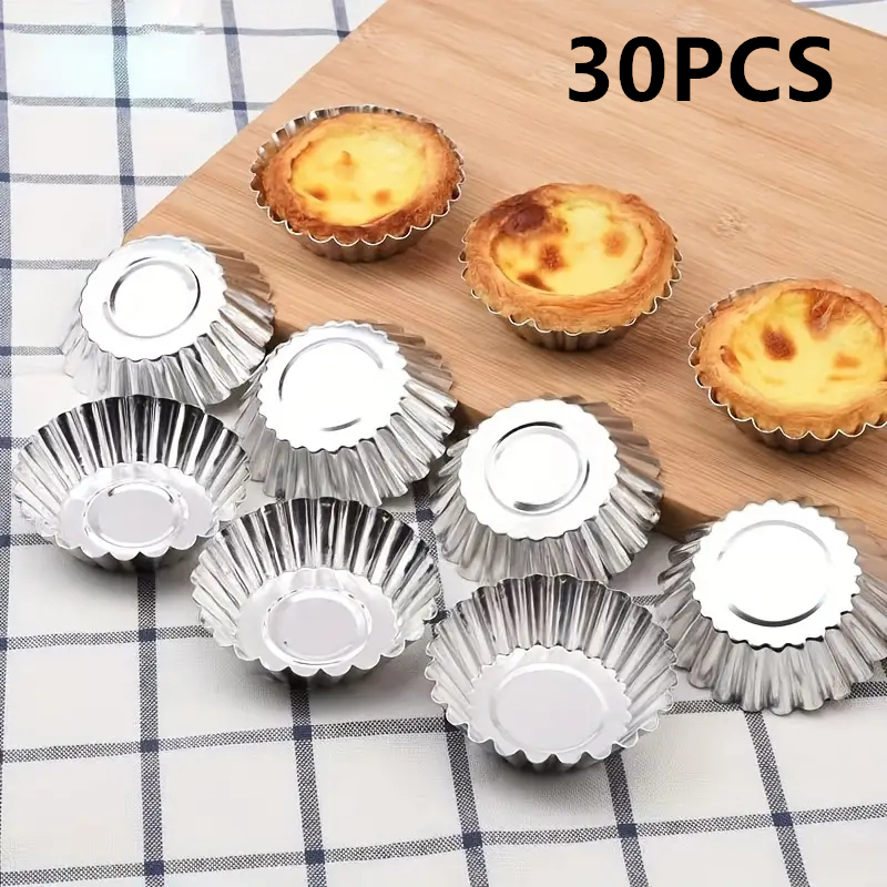 Kitchen Appliances Design - Reusable Aluminum Egg Tart Molds Cookie
