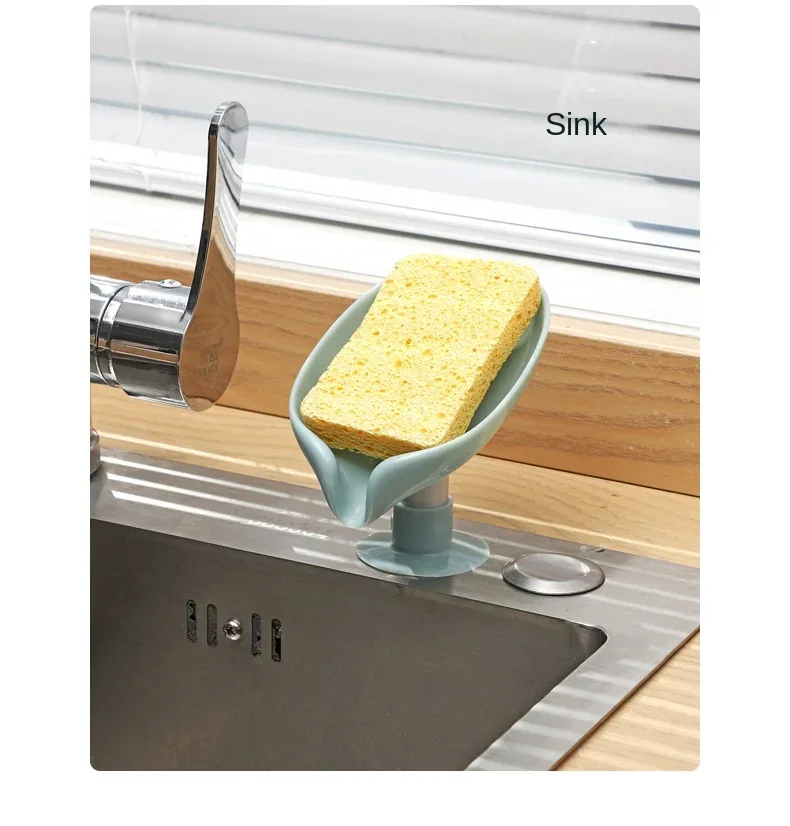 Drain Soap Holder Leaf Shape S - مراجعة Kitchen Appliances Shelves وسعره