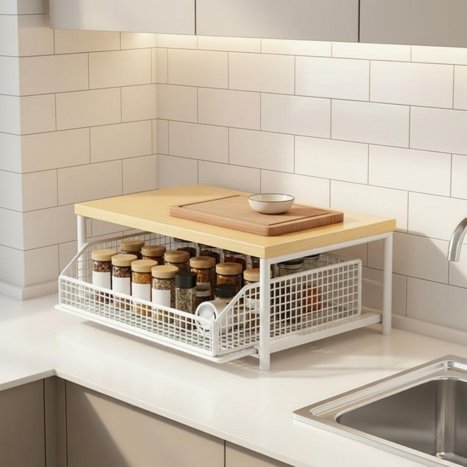 2-Tier Kitchen Counter Rack Sp - مراجعة Kitchen Appliances Shelves وسعره