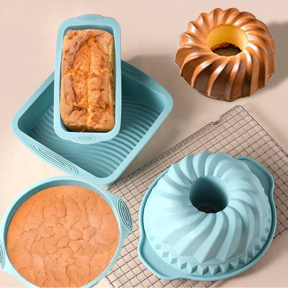 Silicone Cake Baking Mould Set - مراجعة Kitchen Appliances Design وسعره
