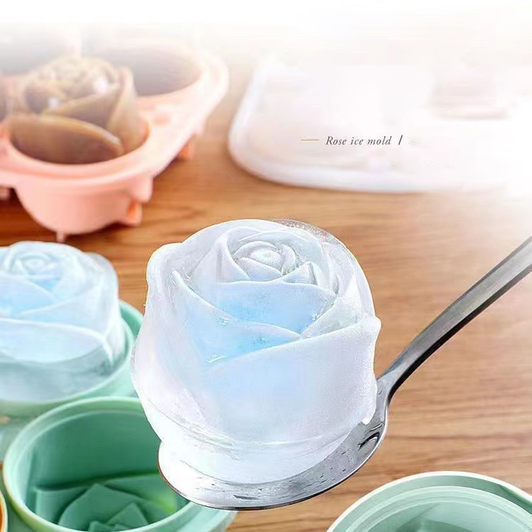 3D Rose Ice Molds 4 Holes Ice  - مراجعة Kitchen Appliances Shelves وسعره