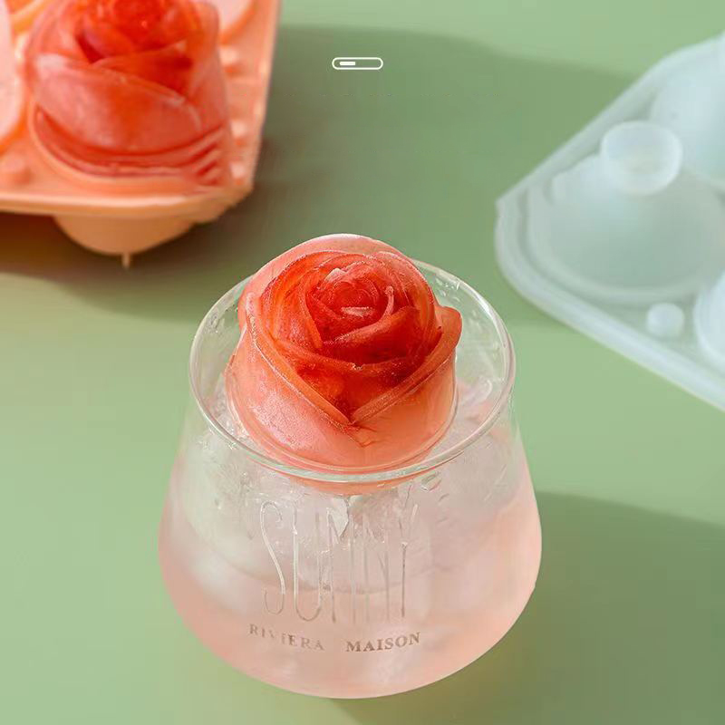 3D Rose Ice Molds 4 Holes Ice  - مراجعة Kitchen Appliances Shelves وسعره