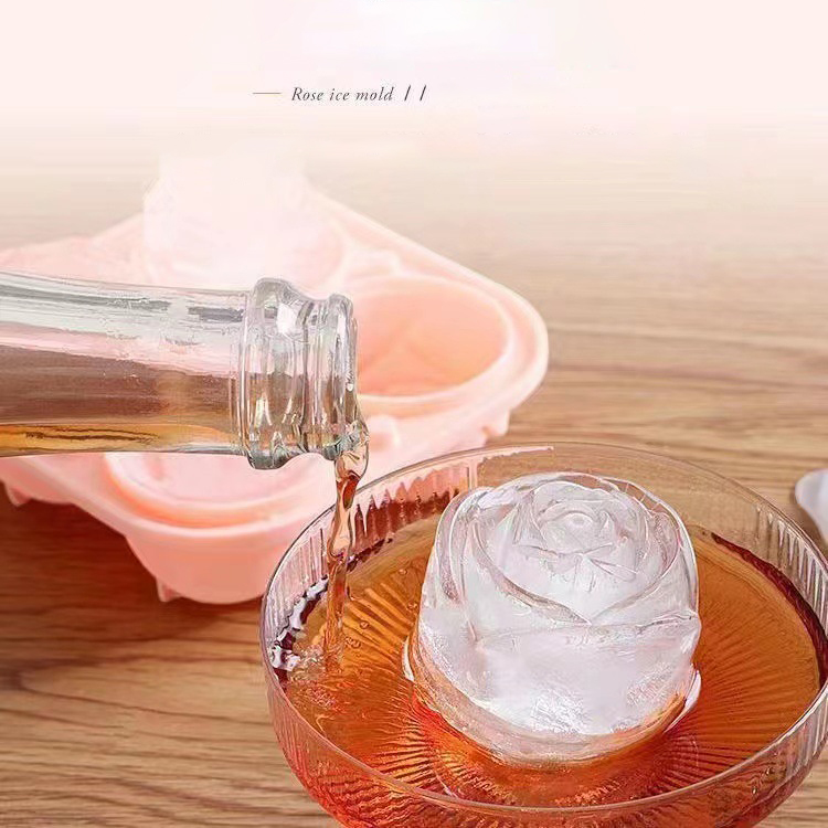 3D Rose Ice Molds 4 Holes Ice  - مراجعة Kitchen Appliances Shelves وسعره