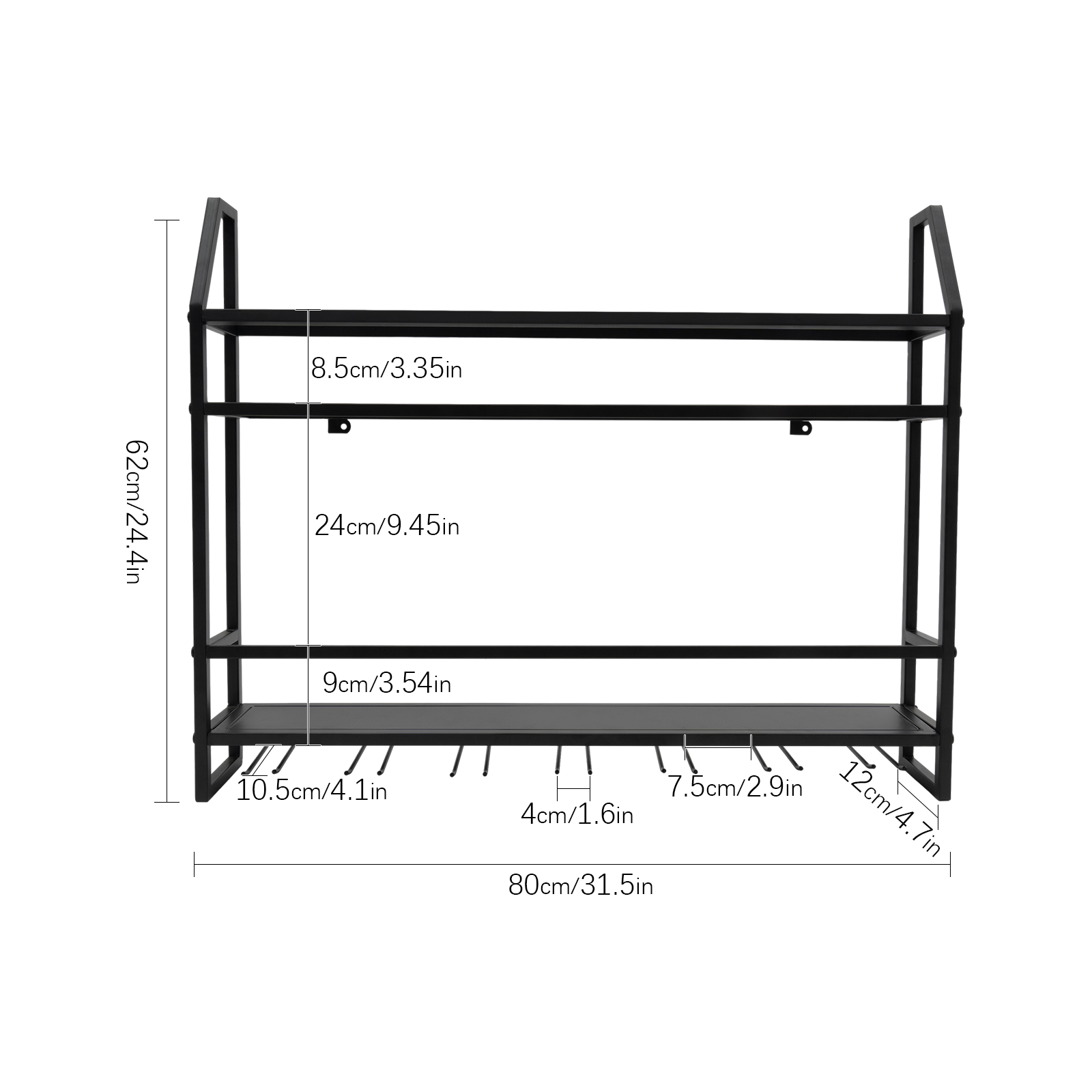Double-layer Wine Rack Wall-Mo - مراجعة Kitchen Appliances Shelves وسعره