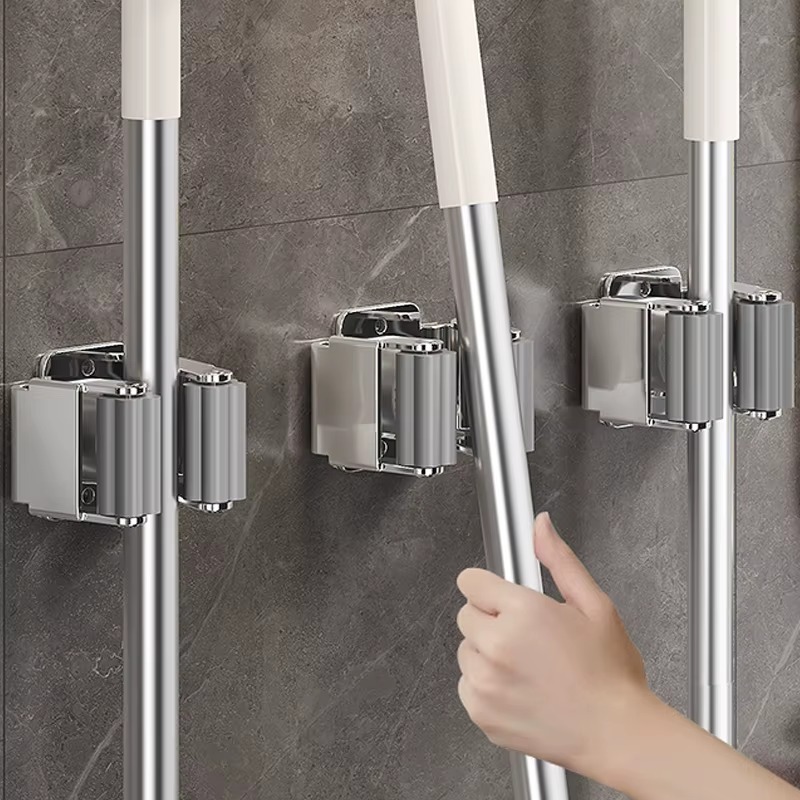 1-10Pcs Mop Broom Holder Wall  - مراجعة Kitchen Appliances Shelves وسعره