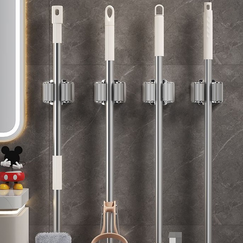 1-10Pcs Mop Broom Holder Wall  - مراجعة Kitchen Appliances Shelves وسعره
