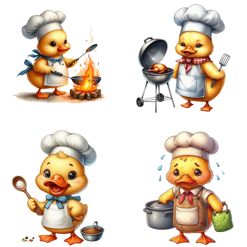 Cartoon Duck Chef Self-Adhesiv - مراجعة Kitchen Appliances Design وسعره