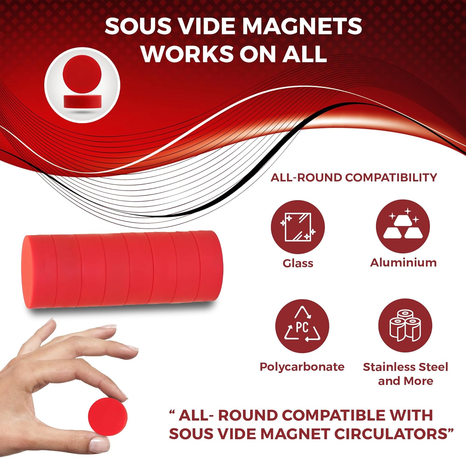Sous Vide Magnets Set of 8 - F - مراجعة Sous Vide Immersion وسعره