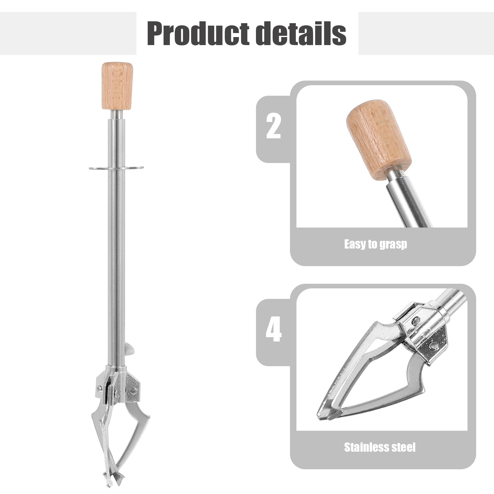 1pc Stainless Steel Food Tong  - مراجعة Kitchen Appliances Shelves وسعره