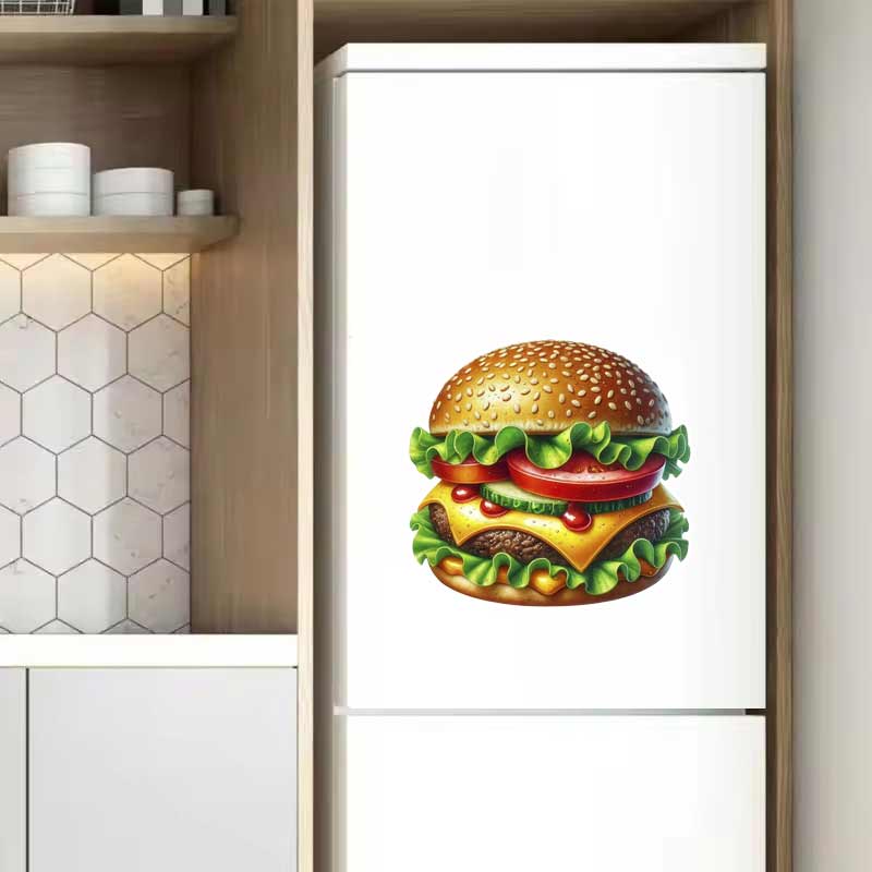 Tasty Hamburger Food Art Wall  - مراجعة Kitchen Appliances Design وسعره