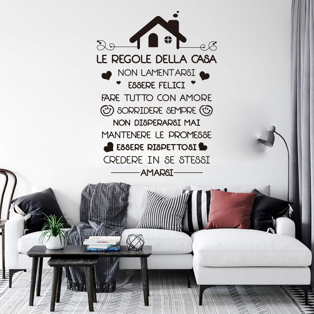 Italian House Rules Wall Decal - مراجعة Kitchen Appliances Design وسعره