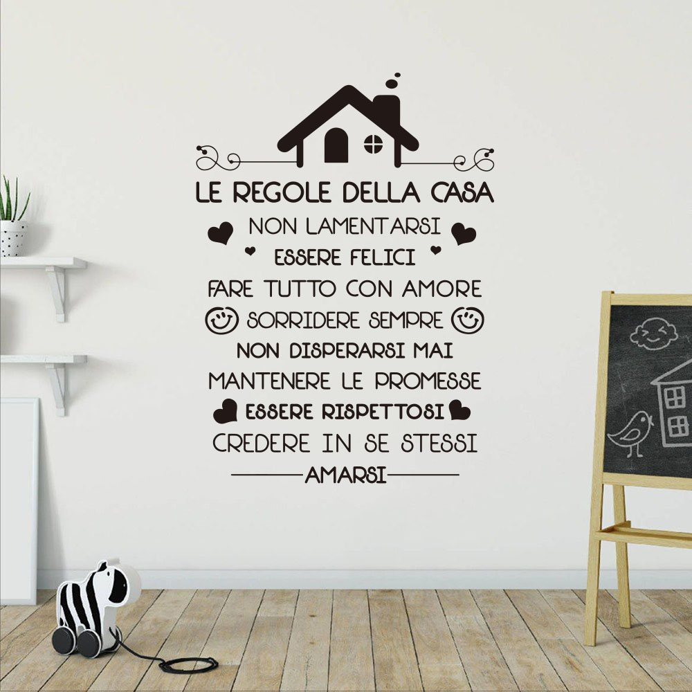 Italian House Rules Wall Decal - مراجعة Kitchen Appliances Design وسعره